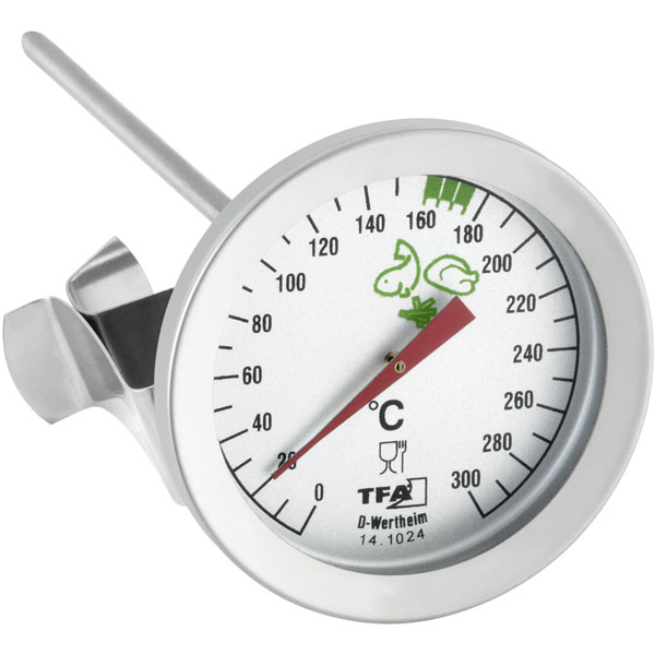 Fett-Thermometer Edelstahl 0...+300C