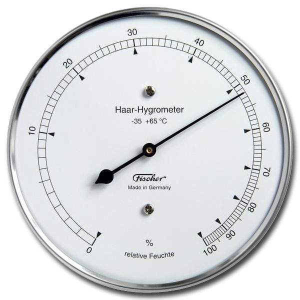 Haarhygrometer 111, 100mm, chrom
