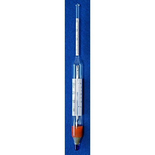 Alkoholometer 0-30 Vol.% mit Thermometer