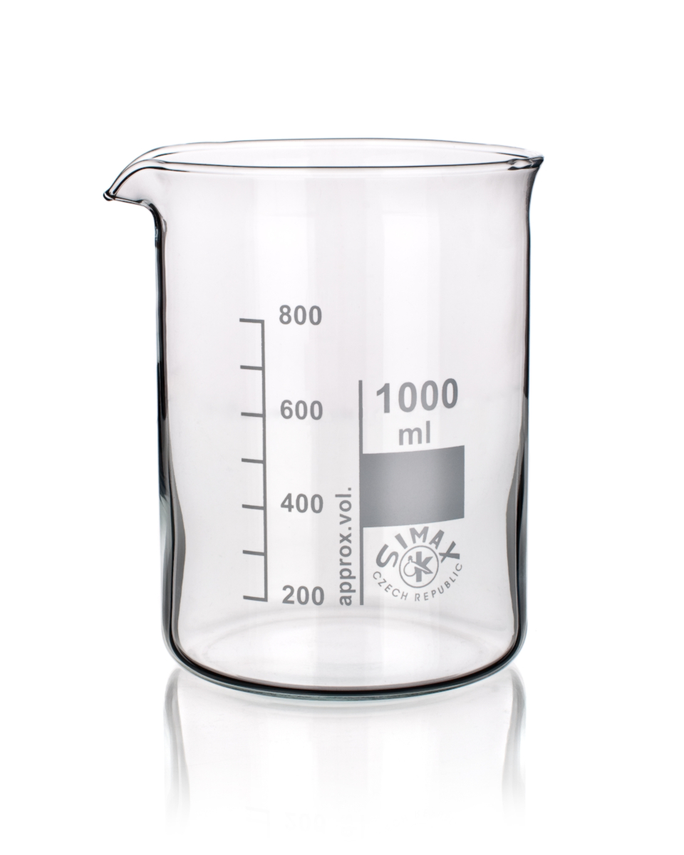 Becherglas  600ml nied. Form, BORO3.3