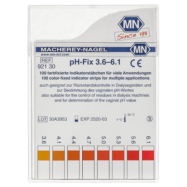 Indikatorstäbchen pH 3.6- 6.1, 100 Stk