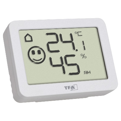 Hygrometer Klima-Komfort digital weiß