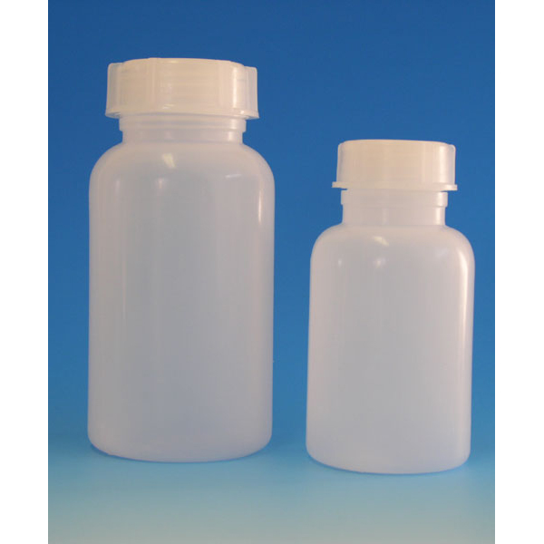 Weithalsflasche PELD   50 ml, natur mit Verschluss